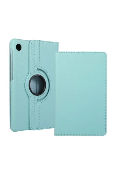 Samsung Galaxy Tab A9 Plus 11 Inç Tablet Uyumlu Kılıf 360° Dönebilen Pu Deri Stantlı Koruma  TURKUAZ ürün görseli 1