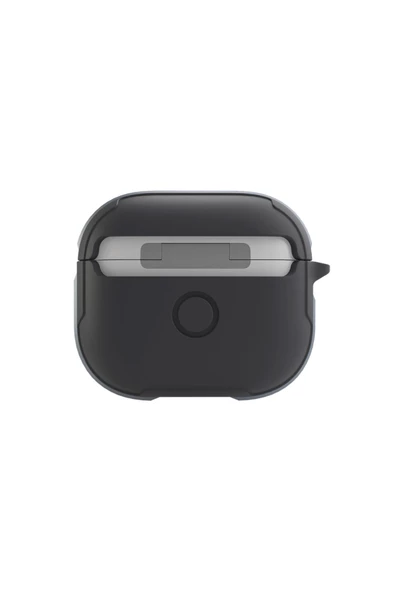 Airpods 3.Nesil Kılıf Valencia Serisi Aliminyum İskelet MicroRepel™ Kablosuz Şarj Destekli  Grey ürün görseli 1