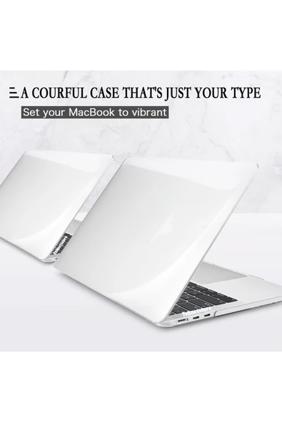 Macbook Pro 14 Inç M3 / M3 Pro / M3 Max A2992 Uyumlu 360 Tam Koruyucu Kristal Şeffaf Kapak  şeffaf ürün görseli 1
