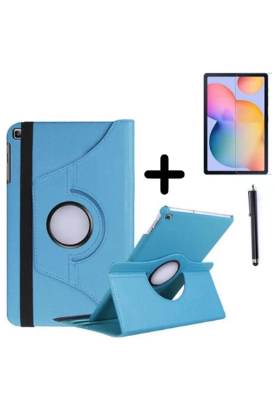 Samsung Galaxy Tab A7 Lite Sm-t220 Uyumlu Dönebilen Tablet Kılıfı+ekran Koruyucu+kalem Seti  Mavi ürün görseli 1