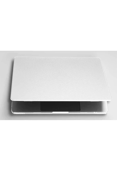 Macbook Pro 13 M1-m2 2020/2022 Simli Star Siyah Parlak Kılıf Kapak 360° Koruma A2338 - A2686 Uyumlu  Karbon Beyaz ürün görseli 1