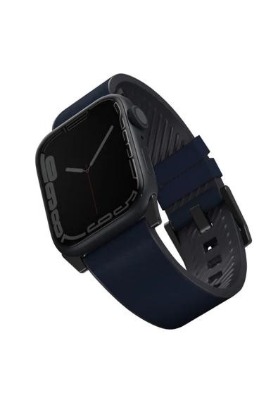 Apple Watch 49mm Ultra 2/1 - 46mm Seri 10 - 45mm Seri 9/8/7 - 44mm Seri SE2/SE/6/5/4 Deri Kordon  Blue ürün görseli 1