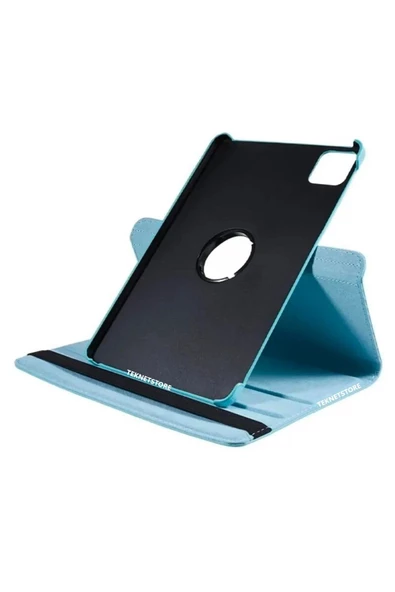 Ipad Air 13 Inç 2024 M2 Çip Uyumlu 360° Dönebilen Uyku Modlu Standlı Pu Deri Tablet Kapaklı Kılıf  Mavi ürün görseli 1