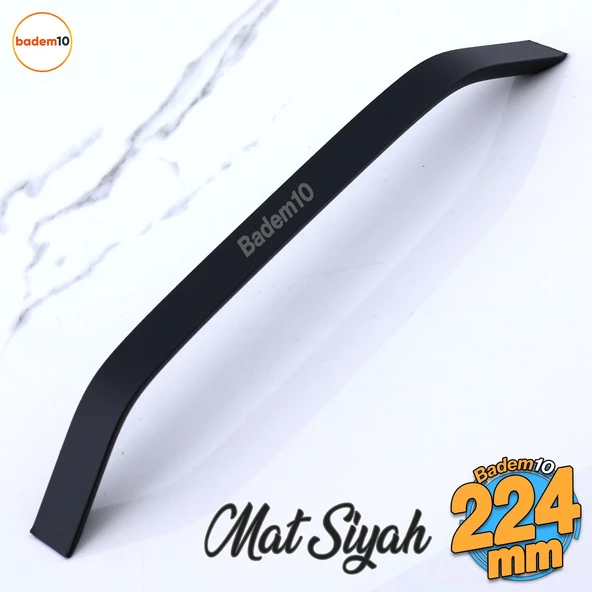 Şahin Siyah Metal Kulp 224 mm - 22.4 cm Mobilya Çekmece Mutfak Dolabı Dolap Kulpları Kulbu Kulpu ürün görseli 1