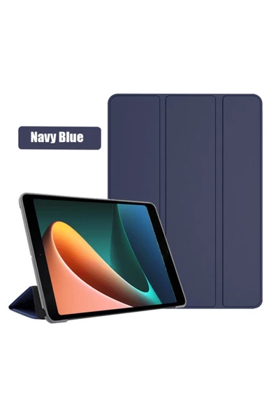 Huawei Matepad Se 10.4 Inç Uyumlu Kılıf Pu Deri Ön Arka Tam Koruma Standlı Katlanabilir Smart Kapak  LACİVERT ürün görseli 1