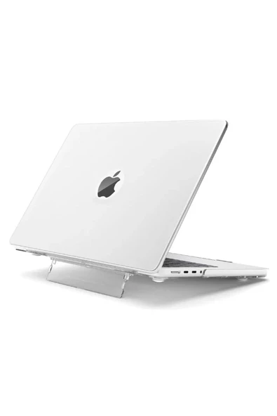 Macbook Pro 13 M1-m2 Çip A2251-a2289-a2338-a2159 Uyumlu Standlı Şeffaf İz Bırakmayan Koruyucu Kapak  Şeffaf ürün görseli 1
