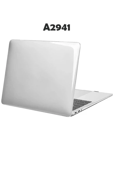 Macbook Air 15 Inç M2 Çip A2941 Tam Uyumlu Alt Üst Kılıf + Klavye Kılıfı + Ekran Koruyucu Film  ŞEFFAF ürün görseli 1