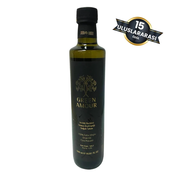 Green Amour Soğuk Sıkım Zeytinyağı 500 ml e ürün görseli 1