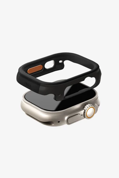 Apple Watch Ultra 49mm Kılıf Kasa Koruyucu Anodize Alüminyum Yüzey  Black ürün görseli 1