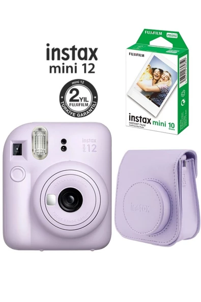 Instax Mini 12 Mor Fotoğraf Makinesi 10'lu Film ve Çantalı Seti 98 ürün görseli 1