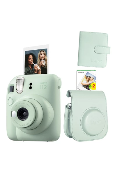 Mini 12 Yeşil Fotoğraf Makinesi ve Albümlü Çantalı Seti 88 ürün görseli 1