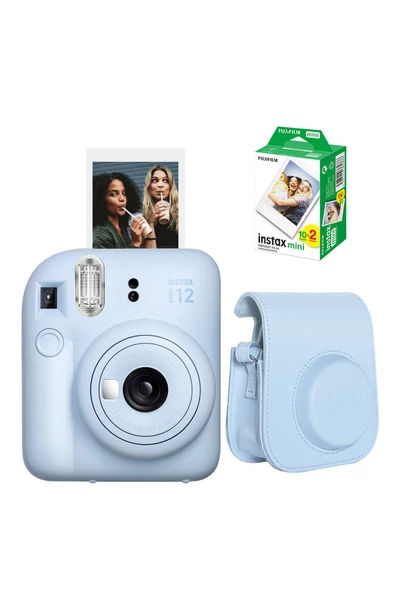 Instax Mini 12 Mavi Fotoğraf Makinesi 20'li Film Ve Çantalı Seti 99 ürün görseli 1