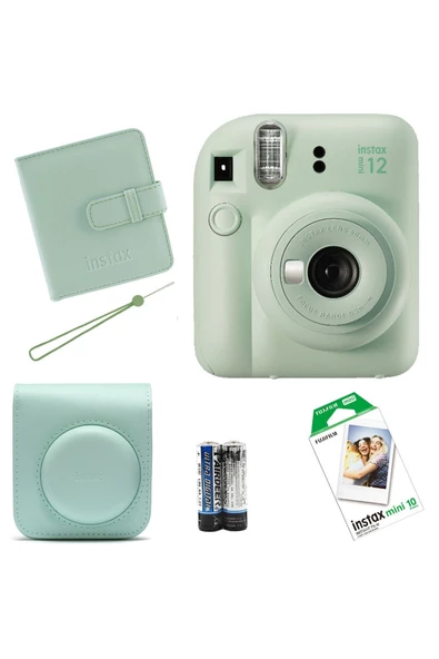 İnstax Mini 12 Fotoğraf Makinesi Çanta Albüm Askı Pil 10'lu Film ürün görseli 1