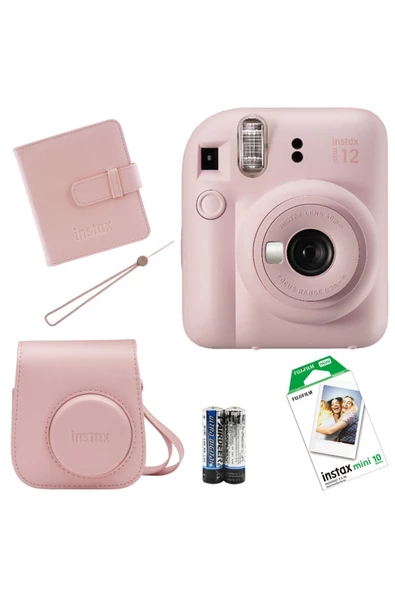 İnstax Mini 12 Fotoğraf Makinesi Çanta Albüm Askı Pil 10'lu Film ürün görseli 1