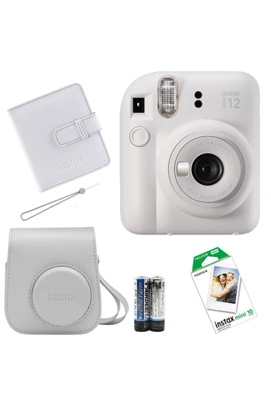 İnstax Mini 12 Fotoğraf Makinesi Çanta Albüm Askı Pil 10'lu Film ürün görseli 1