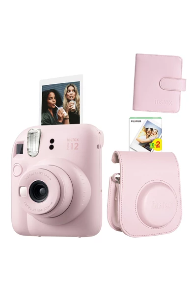 Mini 12 Pembe Fotoğraf Makinesi ve Albümlü Çantalı Seti 88 ürün görseli 1