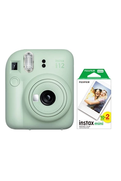 Instax Mini 12 Yeşil Fotoğraf Makinesi ve 20'li Mini Film ürün görseli 1
