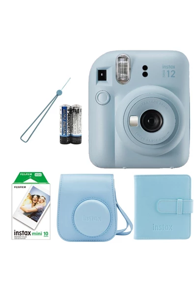 İnstax Mini 12 Fotoğraf Makinesi Çanta Albüm Askı Pil 10'lu Film ürün görseli 1