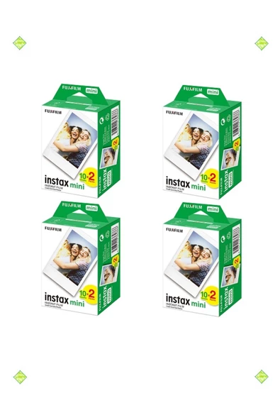 Instax Mini 7-8-9-10-11-12 Uyumlu 20'li Film 4'lü Set 80 Poz ürün görseli 1