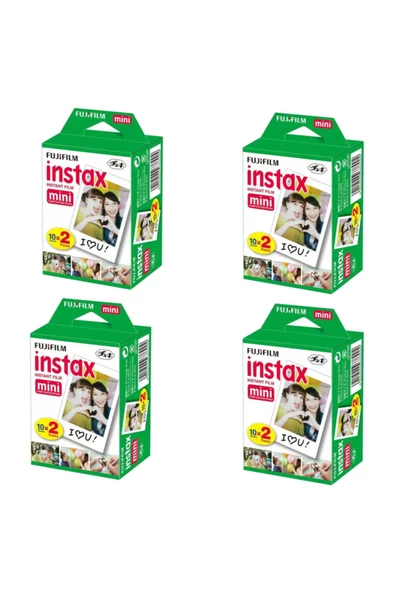Instax Mini 20'li Film 4'lü Set 80 Poz ürün görseli 1