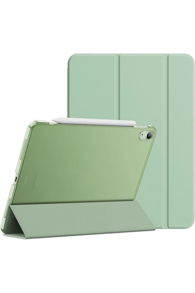 İpad Air 11" M3 (2025) / M2 (2024) / Air 10.9" (2022 / 2020) Kılıf Kapaklı Standlı Uyku Modlu Smart  Açık Yeşil ürün görseli 1