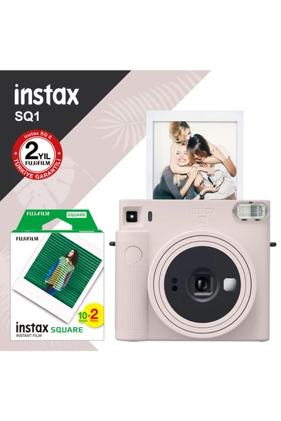 Instax Sq1 Beyaz Fotoğraf Makinesi Ve 20li Kare Film ürün görseli 1