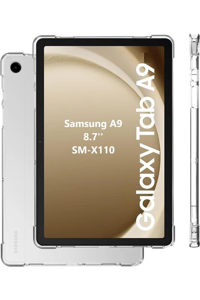 Samsung Galaxy Tab A9 8.7'' Inç Tablet Uyumlu Silikon Kılıf Şeffaf Köşe Korumalı Sm-x110 ürün görseli 1
