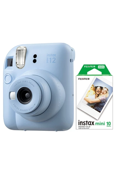 Instax Mini 12 Mavi Fotoğraf Makinesi Ve 10'lu Mini Film ürün görseli 1