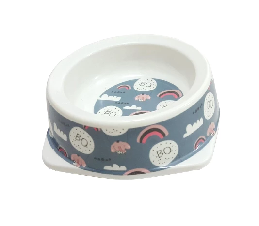 Bobo Kedi Köpek Melamin Mama ve Su Kabı BO-3038 130 ML Gri ürün görseli 1