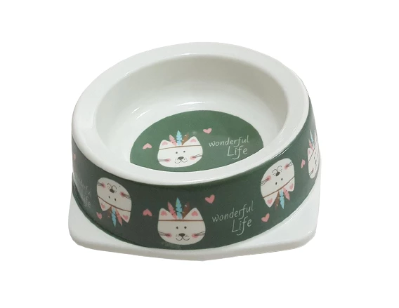 Bobo Kedi Köpek Melamin Mama ve Su Kabı BO-3038 130 ML Yeşil ürün görseli 1