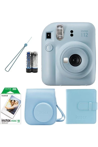 İnstax Mini 12 Fotoğraf Makinesi+Askı+pil +10'lu film+Albüm ürün görseli 1
