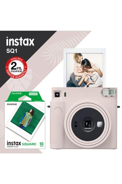 Instax Sq1 Beyaz Fotoğraf Makinesi Ve 10'lu Kare Film ürün görseli 1