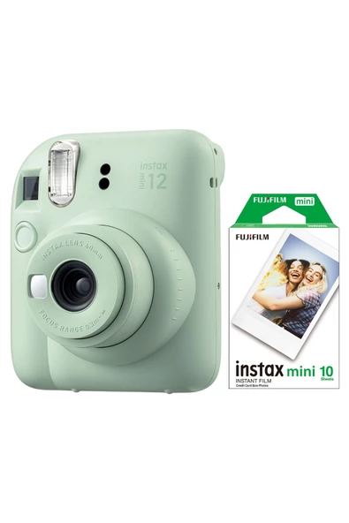 Instax Mini 12 Yeşil Fotoğraf Makinesi Ve 10'lu Mini Film ürün görseli 1