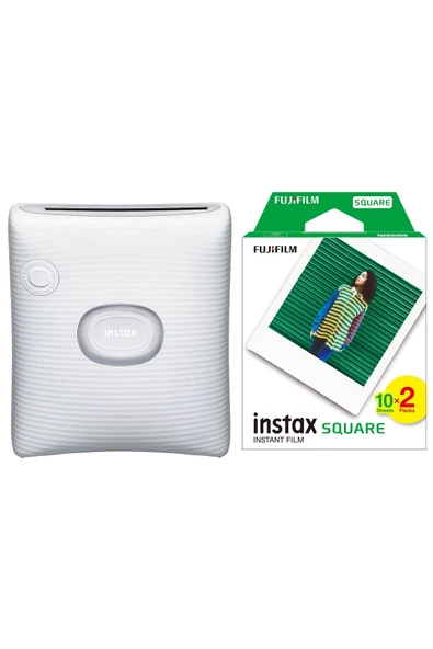 Instax Sq Link Beyaz Ex D Akıllı Telefon Yazıcısı Ve 20'li Film ürün görseli 1