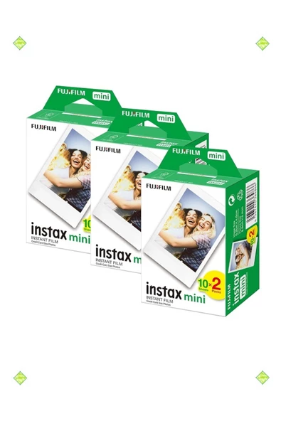 Instax Mini 7-8-9-10-11-12 Uyumlu 20'li Film 3'lü Set 60 Poz ürün görseli 1