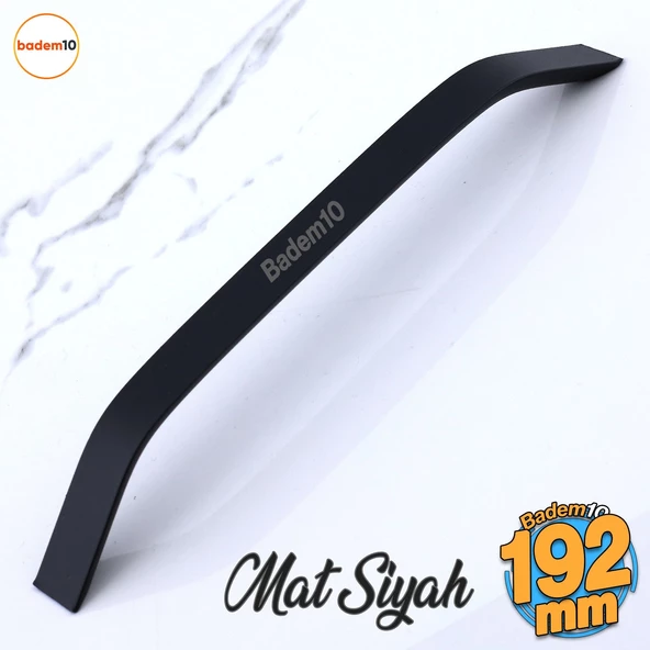 Şahin Siyah Metal Kulp 192 mm - 19.2 cm Mobilya Çekmece Mutfak Dolabı Dolap Kulpları Kulbu Kulpu ürün görseli 1
