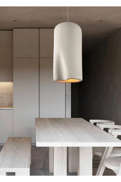 burenze Modern Avize Iskandinav Nordic Boheme Beton Avize Gri ürün görseli 1