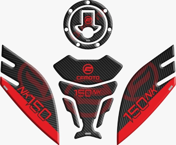 CF Moto NK 150 Tank Pad Seti Kırmızı ürün görseli 1