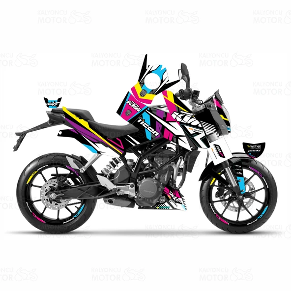 KTM Duke 390 Colors Design Sticker Seti ürün görseli 1