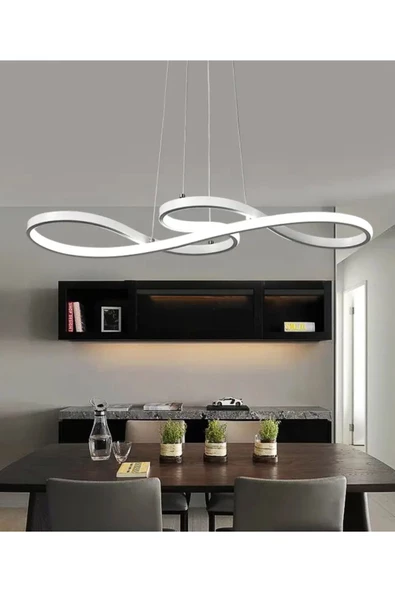 burenze Modern Sarkıt Violino Power Led Avize Krom Gümüş ürün görseli 1