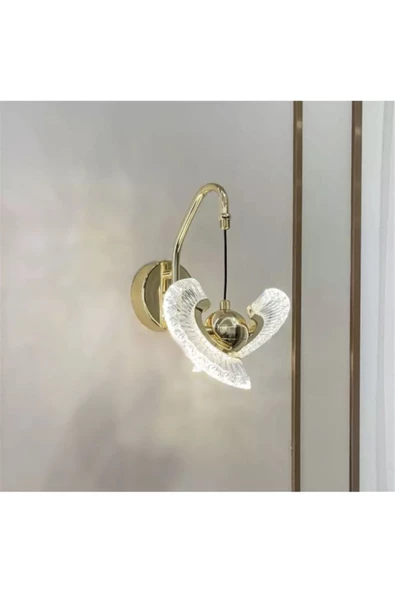 burenze Modern Luxury Tasarım Led Aplik Gold Sarı Kristalize Ledli Aplik ürün görseli 1
