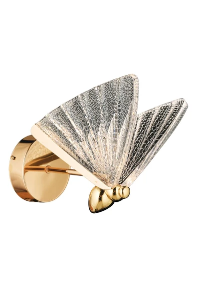 burenze Modern Duvar Led Aplik Gold Sarı Ithal Kelebek Tasarım Aplik ürün görseli 1