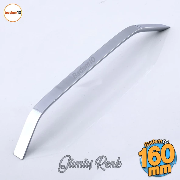 Şahin Krom Gümüş Metal Kulp 160 mm - 16 cm Mobilya Çekmece Mutfak Dolabı Dolap Kulpları Kulbu Kulpu ürün görseli 1
