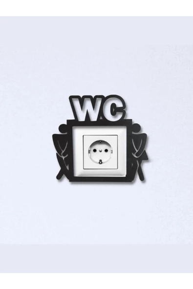Metal Dekoratif Tuvalet Priz Çerçevesi Wc Dekoratif Priz Çerçevesi Priz Kenarı ürün görseli 1