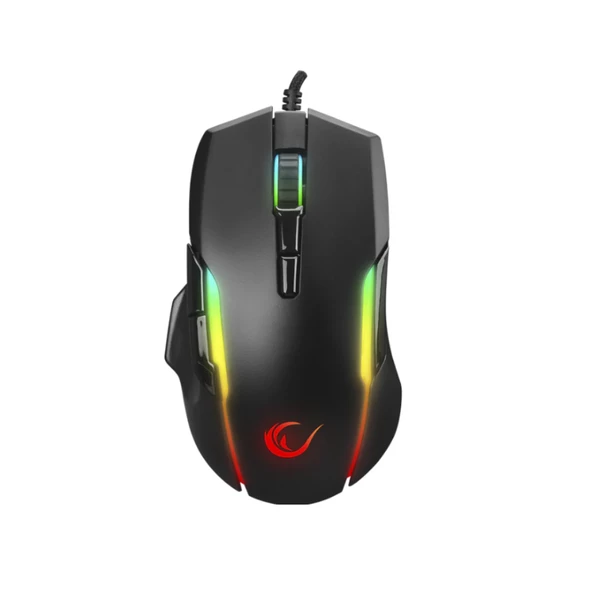 Rampage SMX-R45 ORBIT Usb Siyah 6400dpi RGB Ledli USB Oyuncu Mouse ürün görseli 1