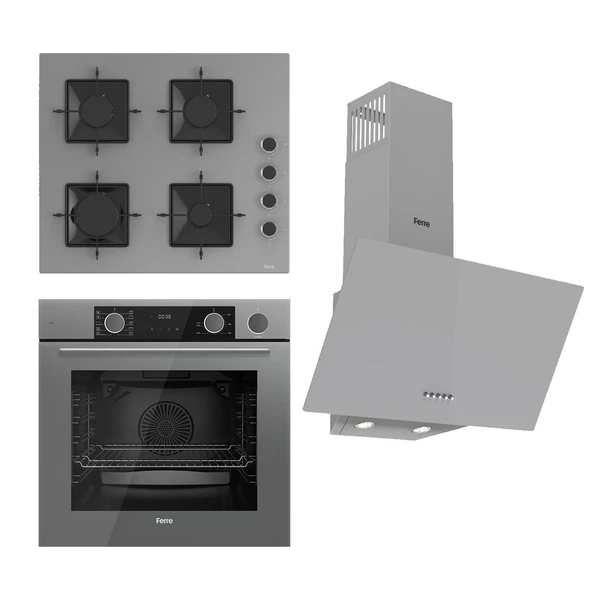 Ferre Steamart -Fryart  Ss Serisi Gri Cam Set (ss208 + Xe64cpr +d088 ) ürün görseli 1