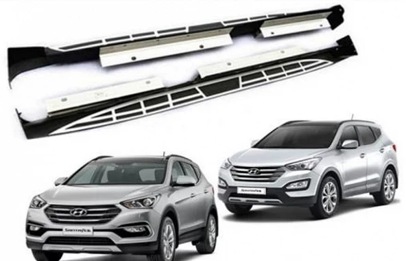 Hyundai Santa Fe 2013 2018 Oto Yan Basamak Side Step SQUARE Style ürün görseli 1