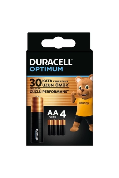Duracell Optimum AA Alkalin Kalem Pil, 1,5V (LR6 / MN1500), 4’lü Paket ürün görseli 1