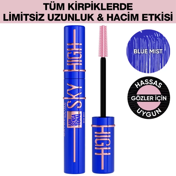 Maybelline New York Lash Sensational Sky High Blue Mist Maskara ürün görseli 1