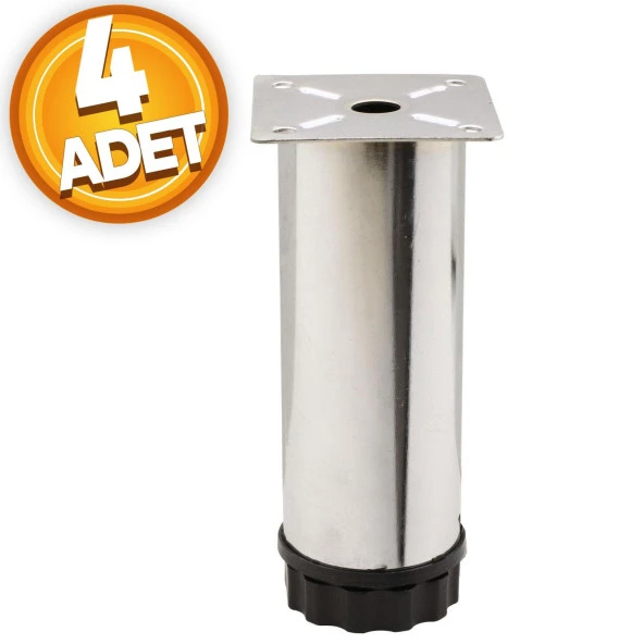 Bingo Mobilya Masa Puf Sehpa Ayağı Ayarlanabilir Metal Ayak 10 cm (4 Adet) ürün görseli 1